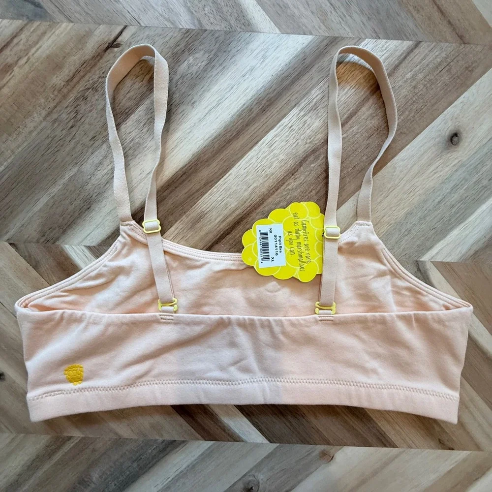 Yellowberry Pipit Bra Kit Peach Nude Bralette‎ Adjustable Straps XL NWT